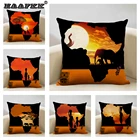 Наволочка для дивана с изображением Африканской карты, украшение для дома, гостиной, 45x45 см, темно-серая, для бара, кафе, художественные аксессуары