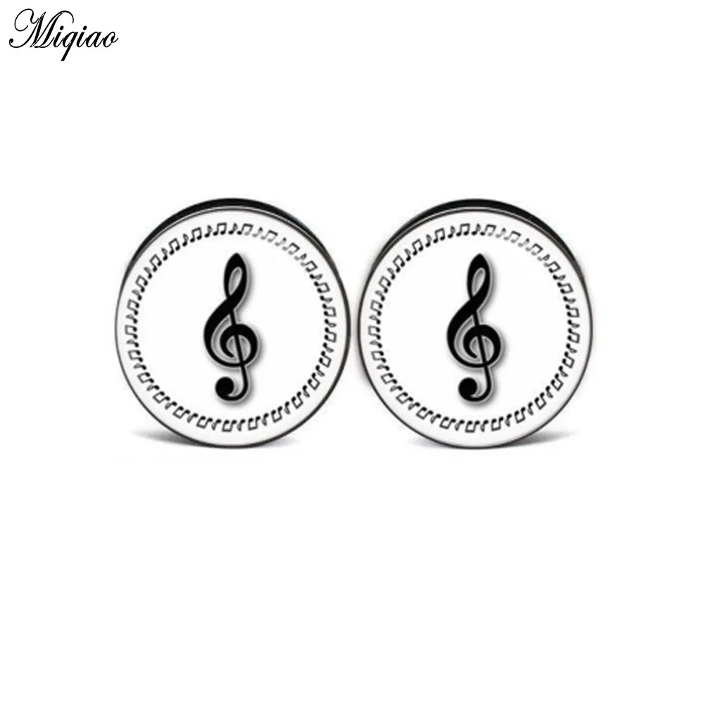 

Miqiao 2pcs Acrylic Ear Plugs Flesh Tunnel Confortable Music Note Logo Ear Gauges Ear Expansion Body Jewelry Piercing 4-16mm