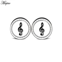 miqiao 2pcs acrylic ear plugs flesh tunnel confortable music note logo ear gauges ear expansion body jewelry piercing 4 16mm