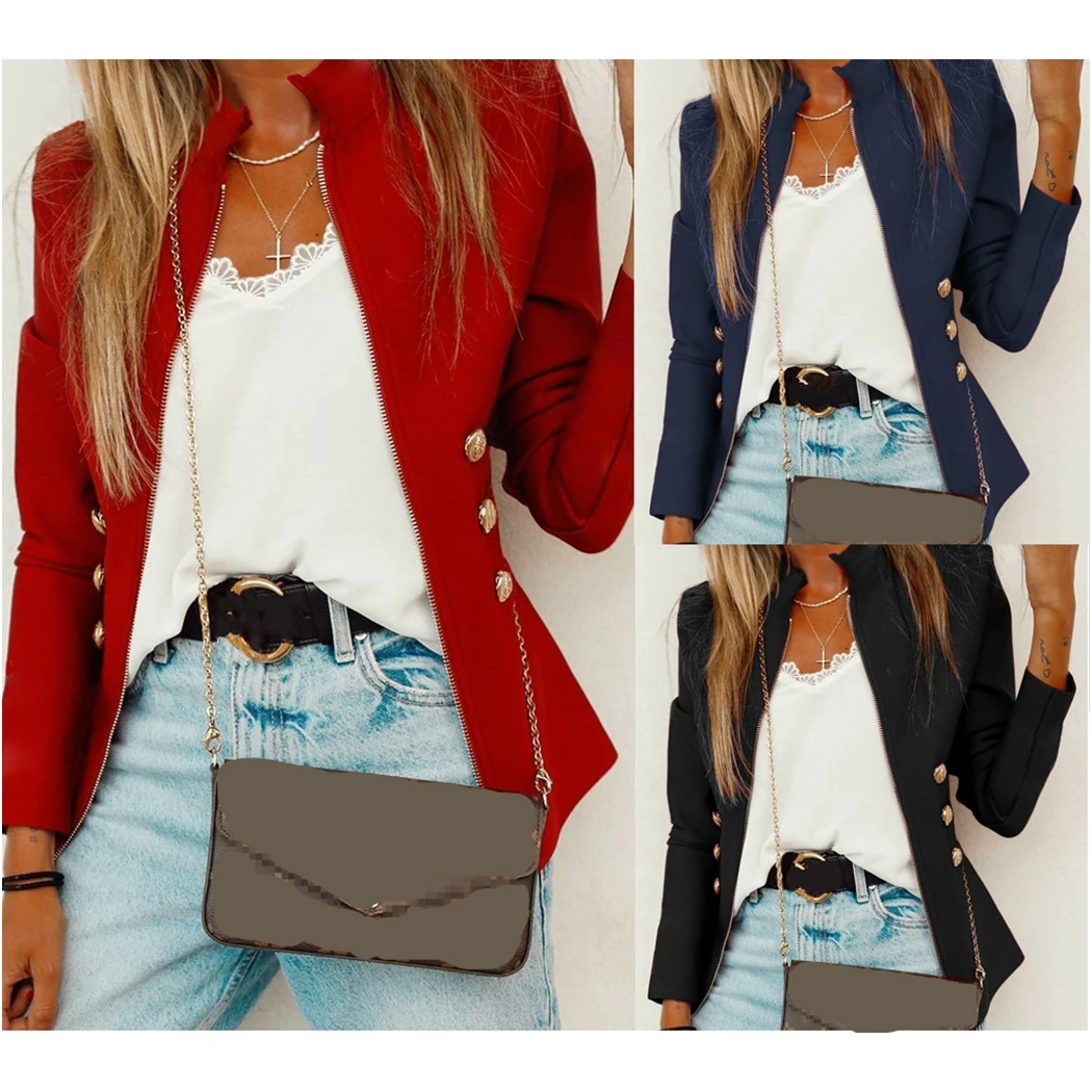 Офисные однотонные куртки на пуговицах модное повседневное пальто с длинным