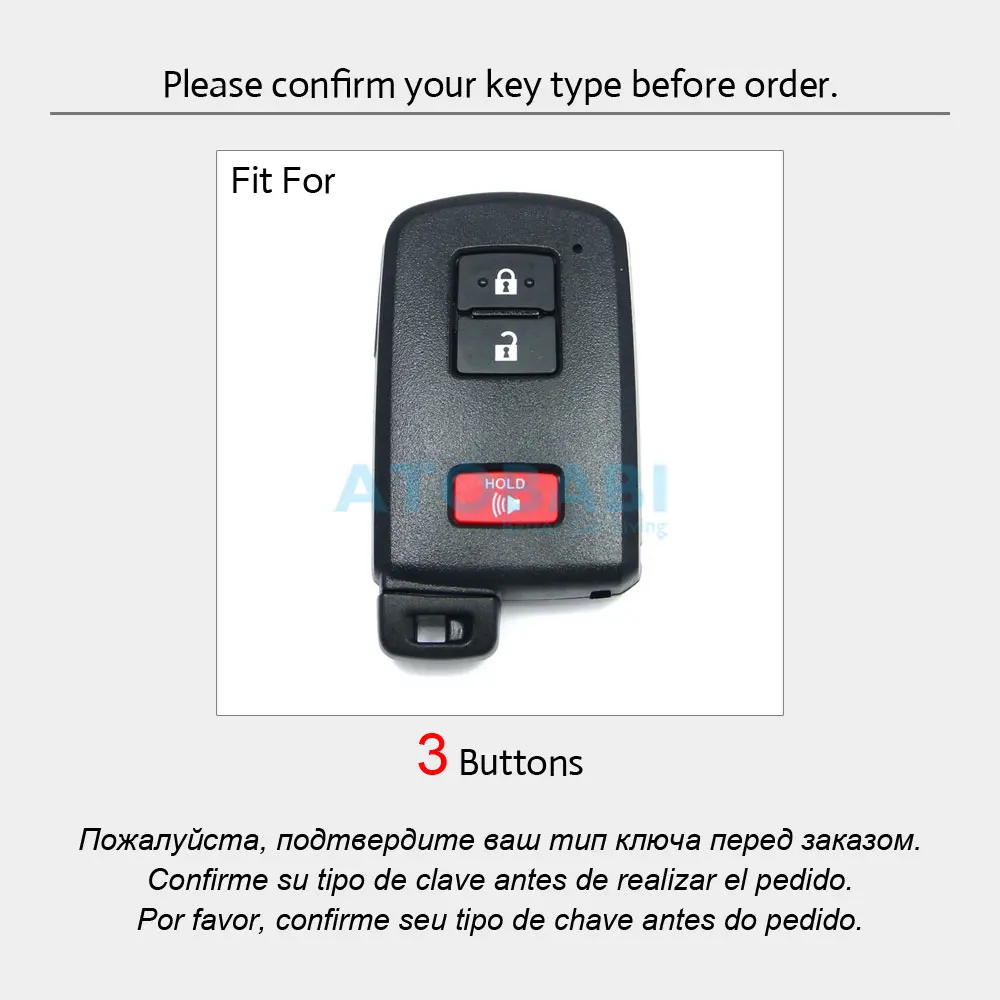 Кожаный чехол для ключей автомобиля Марка Toyota Tacoma Land Cruiser 2016 2017 Smart Keyless