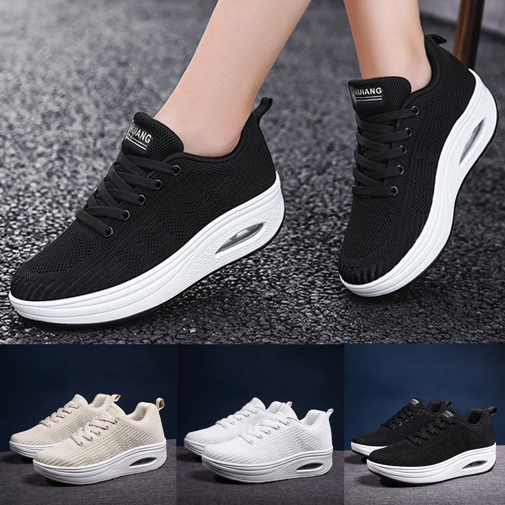 

SAGACE Fashion Sneakers Women Mesh Vulcanized womens casual shoes soft Outdoor Sport Shoes Lace-Up Walking Shoes Basic Sneakers
