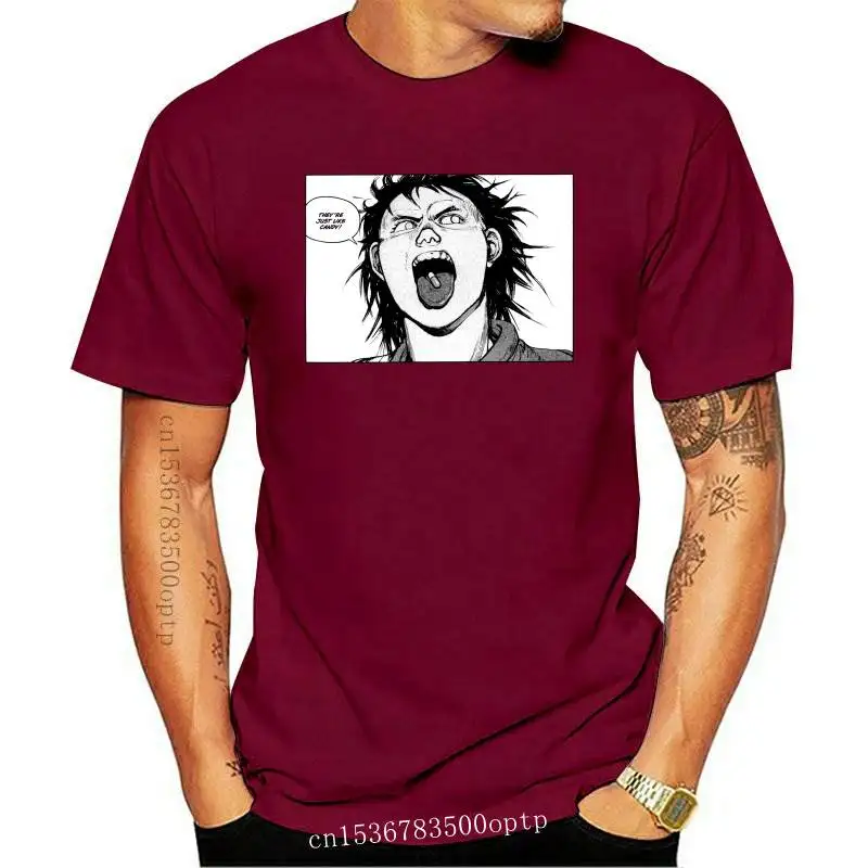 

Забавная футболка Akira, Мужская футболка из чистого хлопка с рисунком манги, женской манги, футболка с коротким рукавом, городская одежда