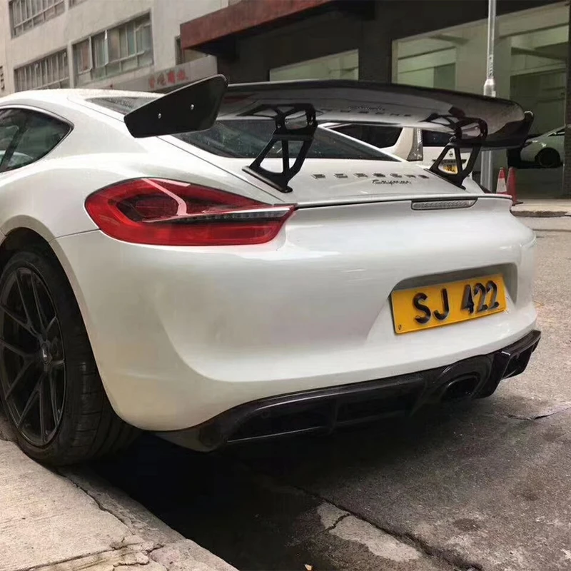 Задний спойлер из углеродного волокна задние крылья для Porsche Cayman 981 986 987 718 GT4 GT 2016