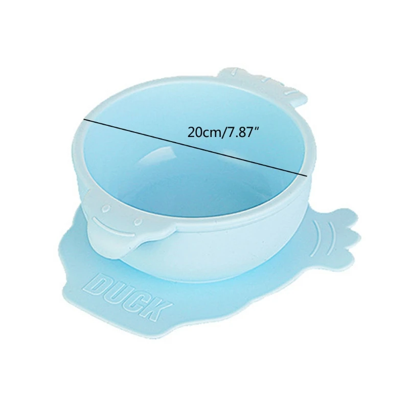 

Silicone Baby Suction Bowl Spoon Set Slip Resistant Learning Feeding Tableware Kids Plate Tray Suction Cup Baby Dinnerware