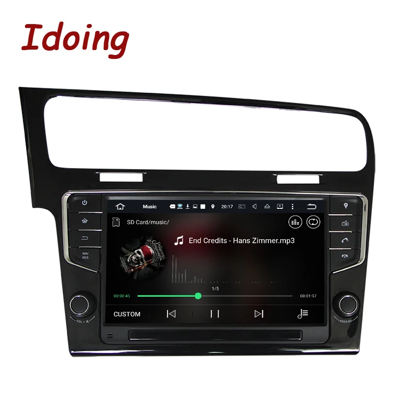 Idoing 1 Din Android 7 автомобильный DVD мультимедийный видео плеер для VW golf 2013 GPS навигация 4