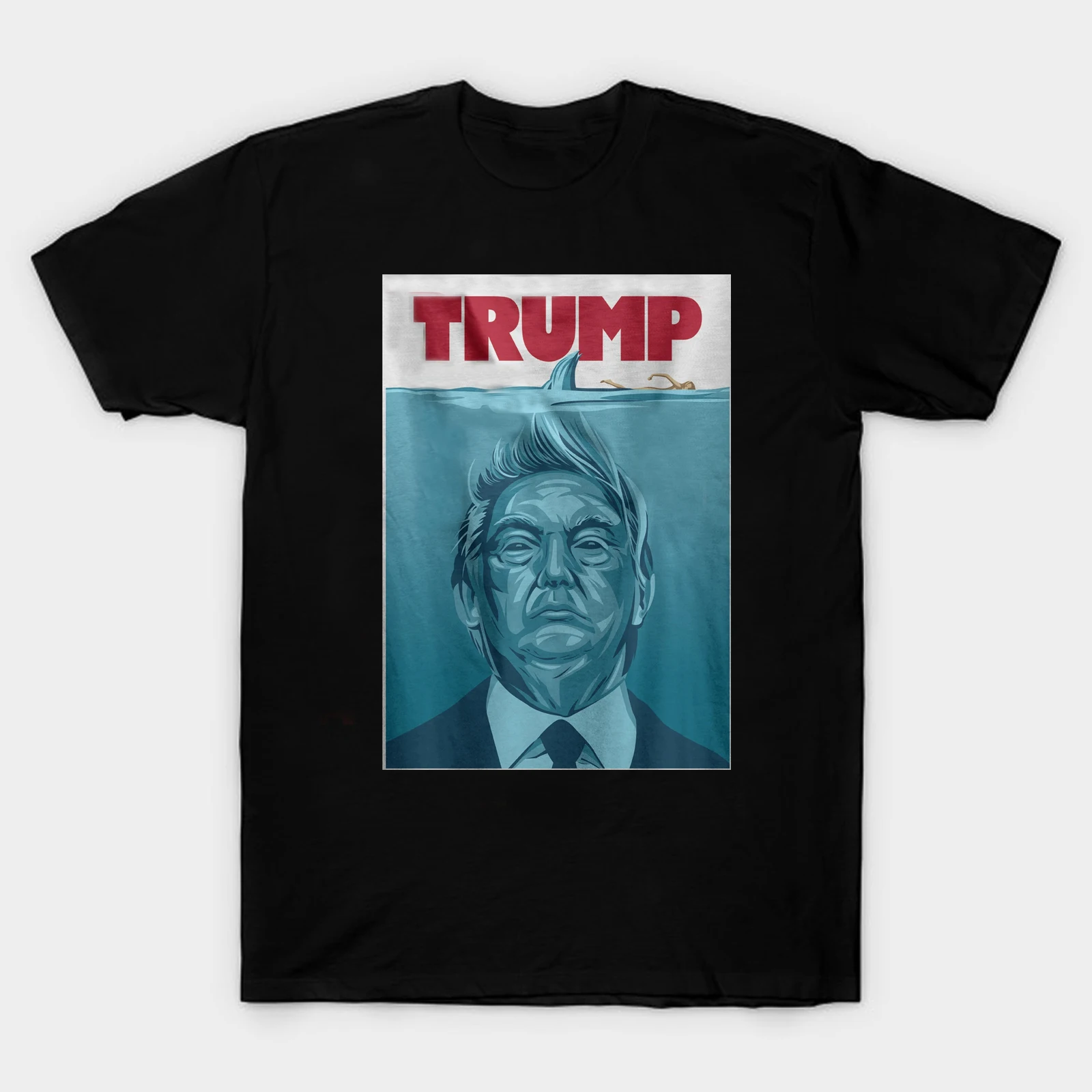 

Funny Trump 2024 Jaws Men's T-Shirt Summer Cotton Short Sleeve O-Neck Unisex T Shirt New S-3XL