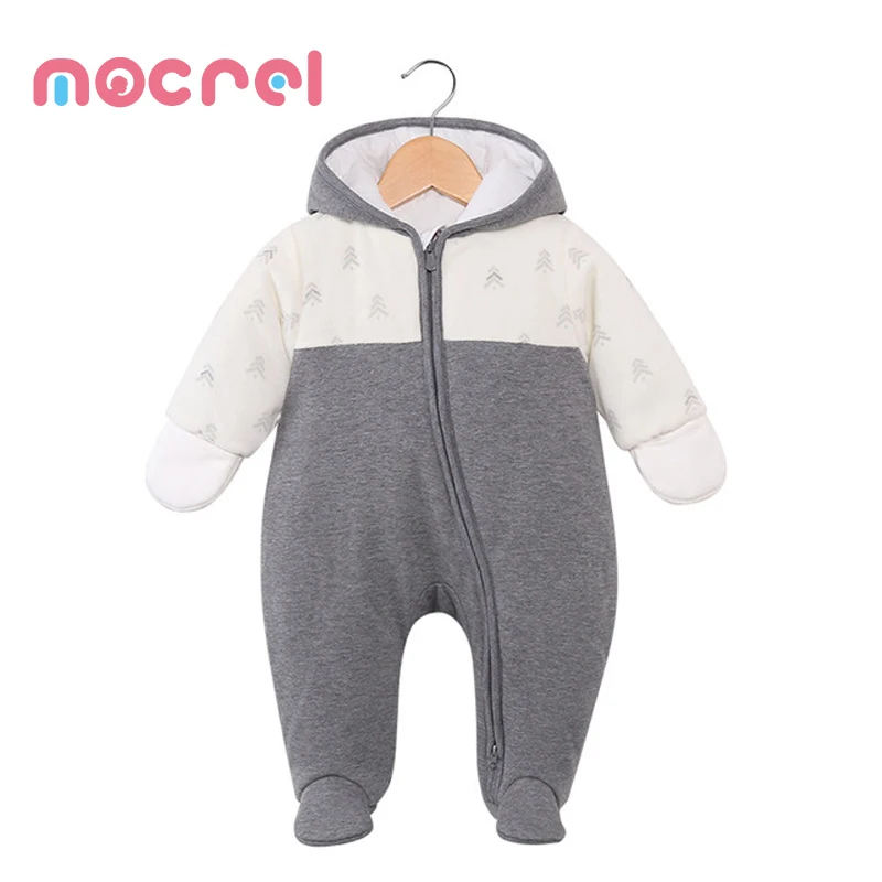 Newborn Baby Clothes 0 18 months Romper Suit Thickening Quilted Climb Out Warm Clothing Children's Clothing  Boy Girl Footies