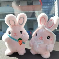 cute pink rabbit plush dolls childrens dolls pendants schoolbags pendants childrens playhouse toys small gifts for children