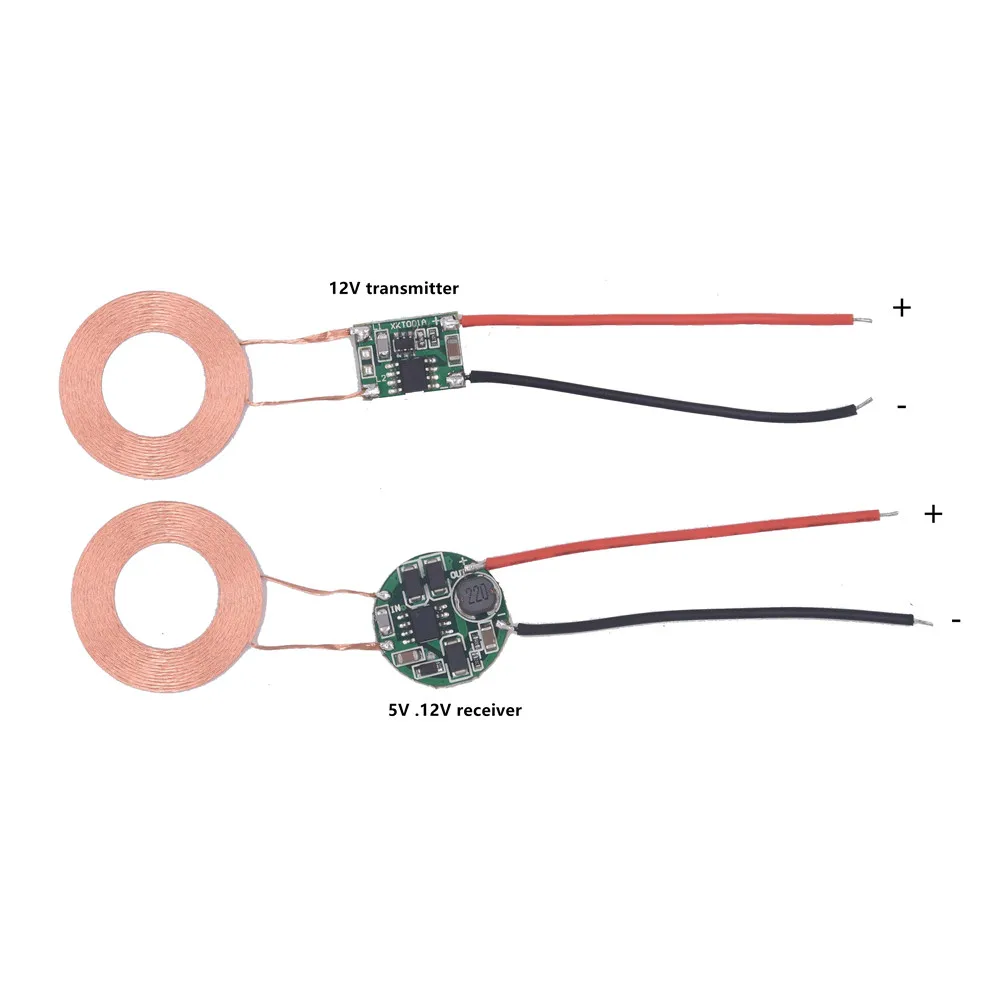 Taidacent 12V TX 5V 1.2A RX модуль беспроводного зарядного устройства Медный провод катушки