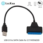 USB-кабель Sata, адаптер Sata-USB 2,0, компьютерные кабели, разъемы USB Sata, адаптер, кабель с поддержкой 2,5 дюйма SSD HDD, жесткий диск