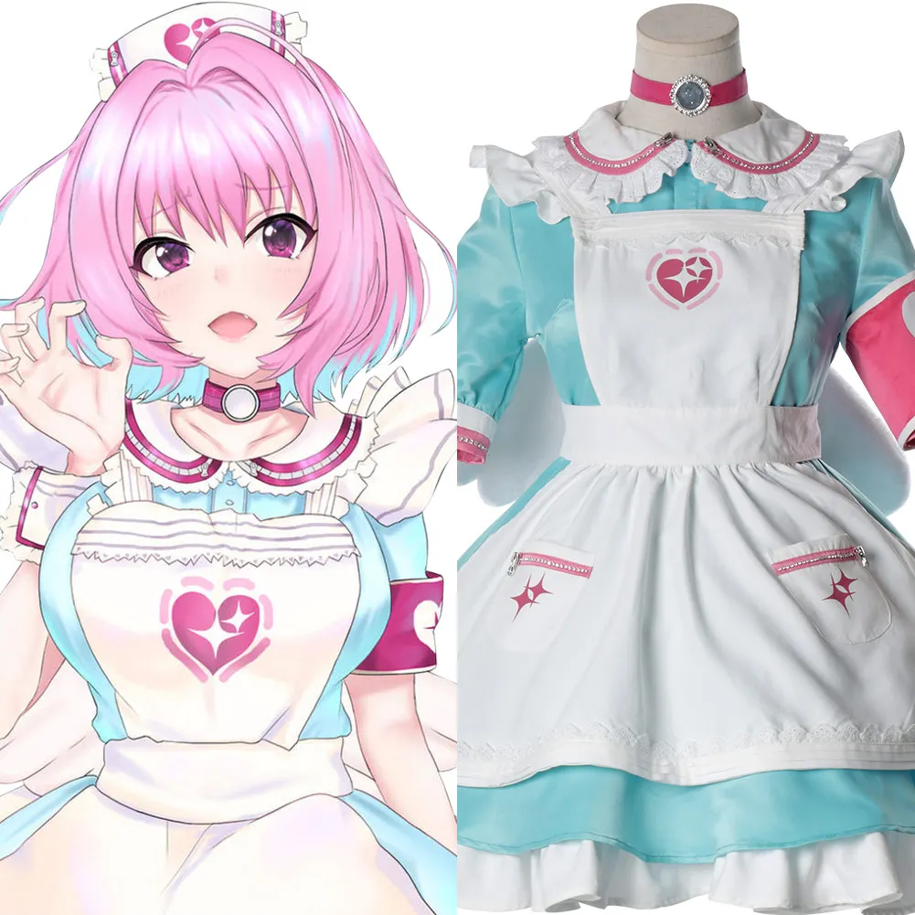 

Girls Yumemi Riamu Cosplay Costume Maid Dress Halloween Carnival Costumes