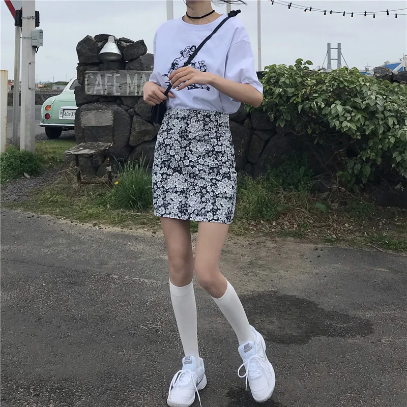 

Hong Kong Style Sheath Skirt for Women 2021 New Summer Slim High Waist A- line Skirt Internet Celebrity Super Hot All-Match