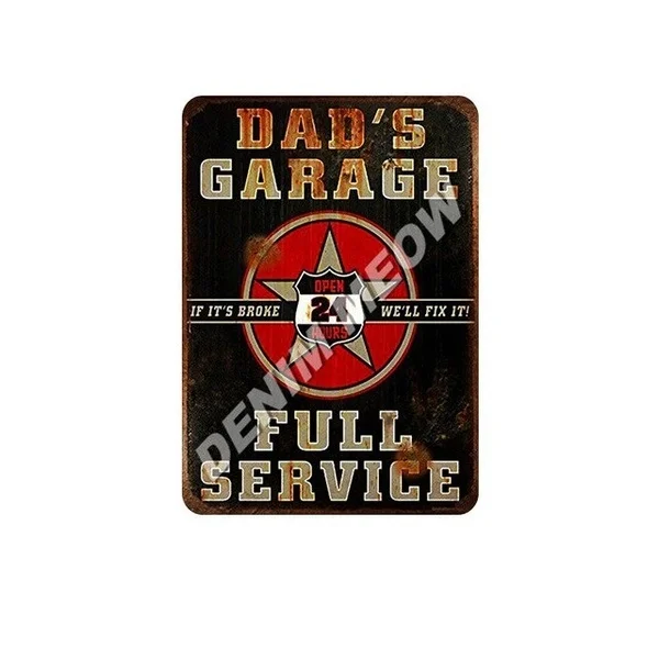 

Vintage Welcome To Garage Metal Tin Signs Classic Car Full Service for The Garage Club Pub Decoration Motor Oil Art Poster WY15