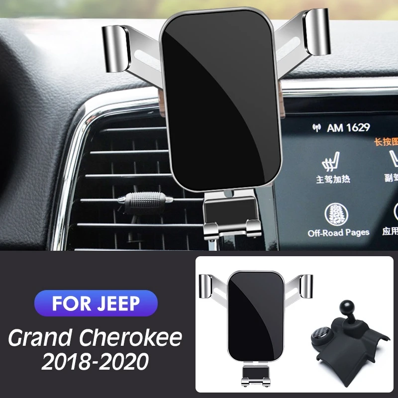 

Car Mobile Phone Holder Clip For Jeep Grand Cherokee 2018 2019 2020 Air Vent GPS Stand Gravity Navigation Bracket Accessories