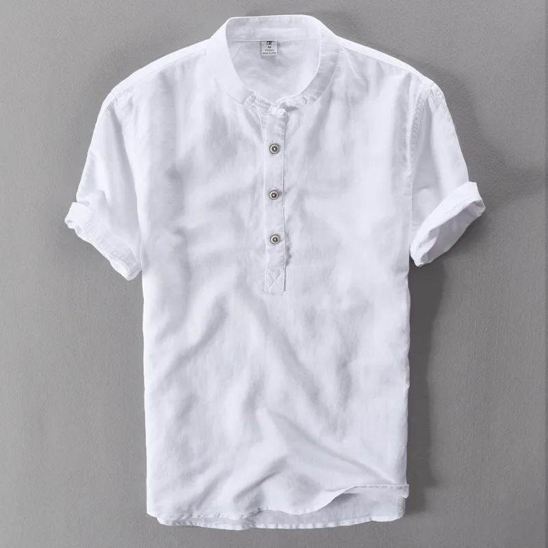 

Hot Sale 2020 Summer New Men's Shirt Casual Fashion Short Sleeve Linen Shirt Plus Size Men's Clothing Camisas Para Hombre
