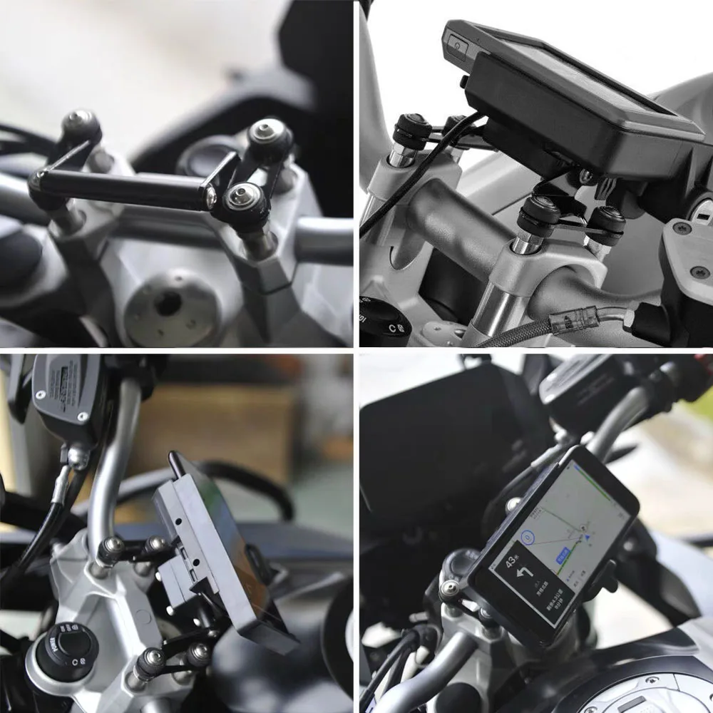 

Handlebar Mobile Phone Navigation Bracket USB Phone Charging For BMW F750GS F750GS F800GS F700GS R1200R 12mm