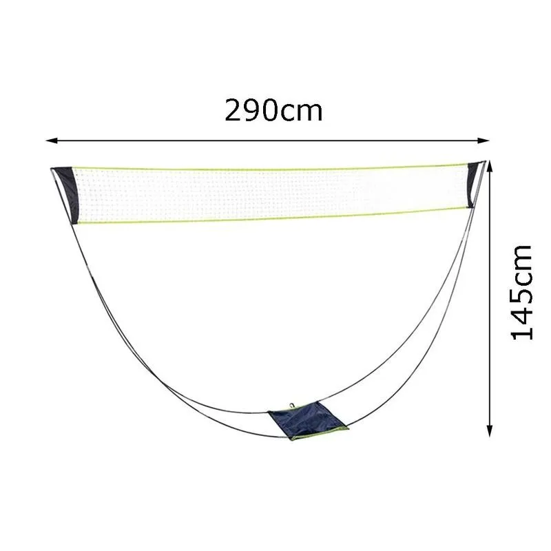

3M Badminton Net Frame Volleyball Feather Net Rack Nets Training Mesh Square Net Square Shuttlecock Portable Tennis Lightwe E6E3