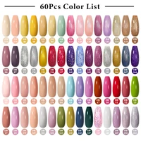 mtssii 60pcs color gel nail polish set glitter nail sequins gel soak off uv gel semi permanent base top gel nail art salon kits