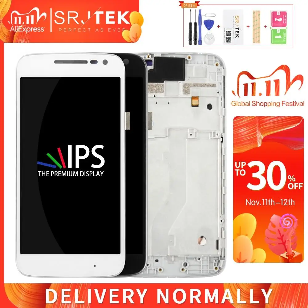 

Screen For Moto G4 Play LCD Touch Screen Digitizer Full Assembly With Frame For Motorola Xt1601 Display Xt1602 XT1603 Xt1604