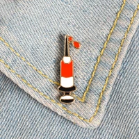 injection syringe brooches doctor nurse brooch enamel pins denim jackets collar badge button medical pin wholesale jewelry gift