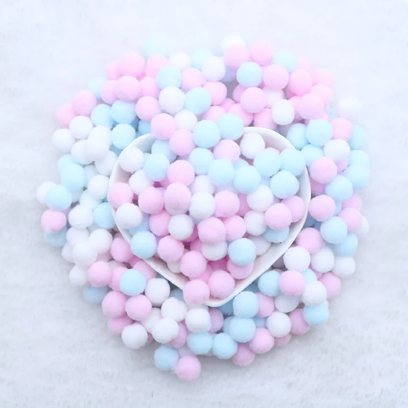 

400 Pcs/ Bag Multi Colors 10mm Pompoms Balls for DIY Party Home Garden Wedding Decoration Garment Sewing Kids Toys Accessories