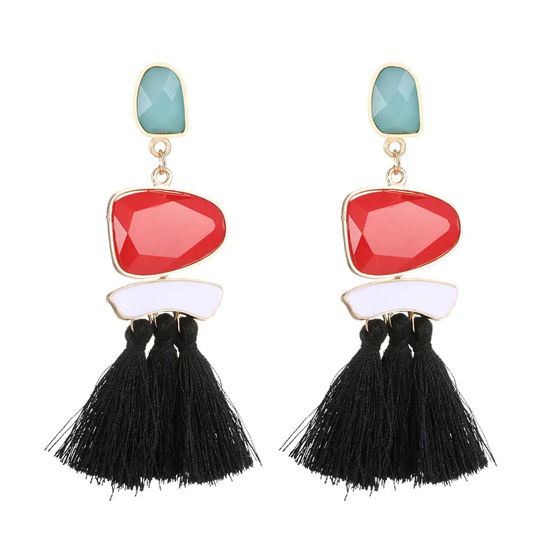 Серьги кисточки женские массивные ювелирные изделия для женщин модный бренд