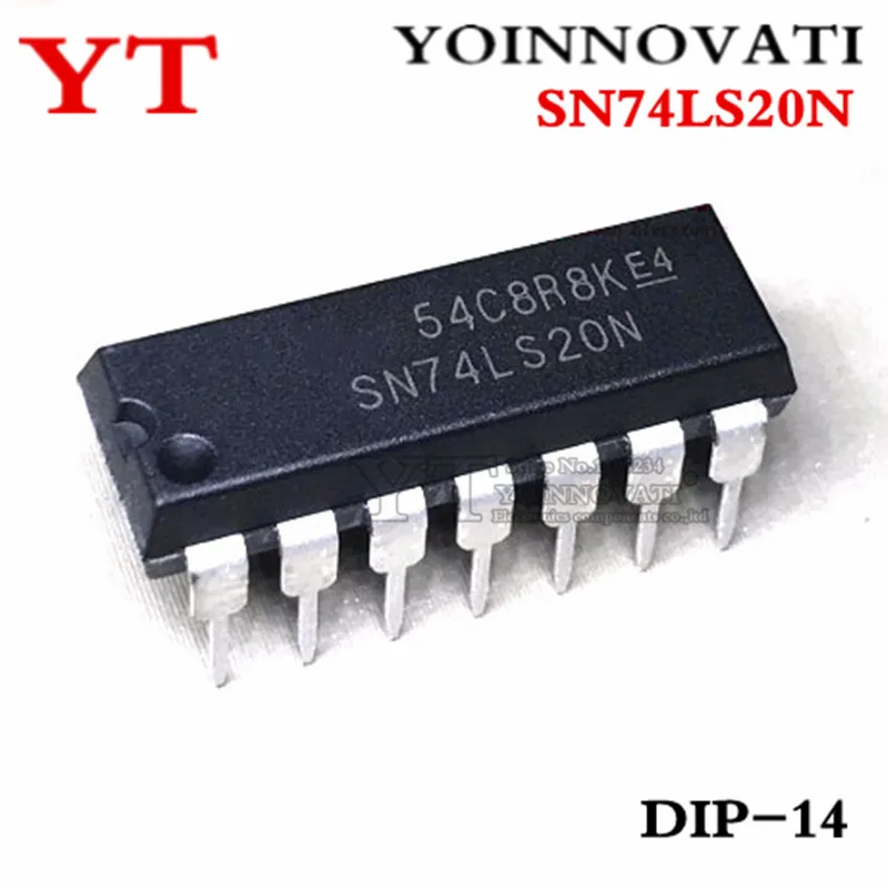 100 шт./лот SN74LS20N DIP 14 74LS20 SN74LS20 DIP|Интегральные схемы| |
