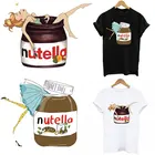 Нашивки Nutella с едой, приклеиваемые утюгом, для одежды, для самостоятельной стирки, для женщин, футболок, платьев, наклейки на одежду, Декор