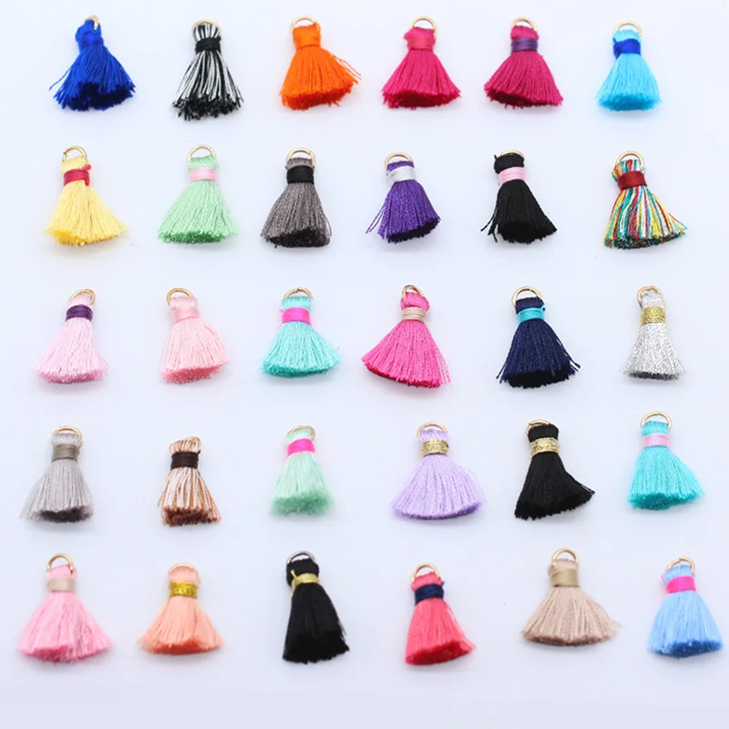 10 шт./лот 2 см мини кисточки из полиэстера для изготовления ювелирных изделий