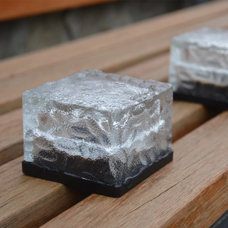 ZANCAKA Солнечный Лед Кирпич лампа солнечное стекло похороненный светильник сад