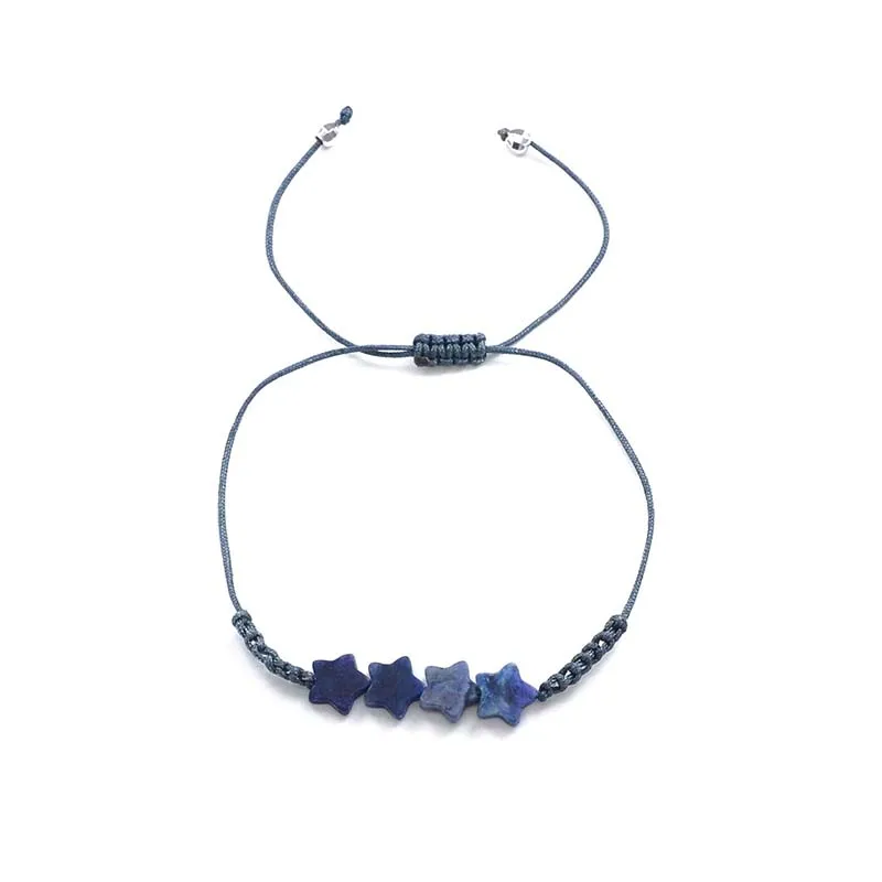 Bohemian Fashion Blue Crystal Pendant Adjustable Bracelet For Women Jewelry | Украшения и аксессуары