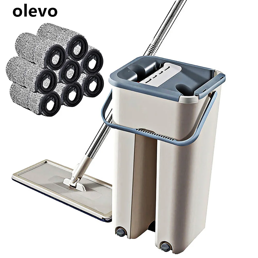 Швабра для мытья пола с ведром из микрофибры|Швабры| |