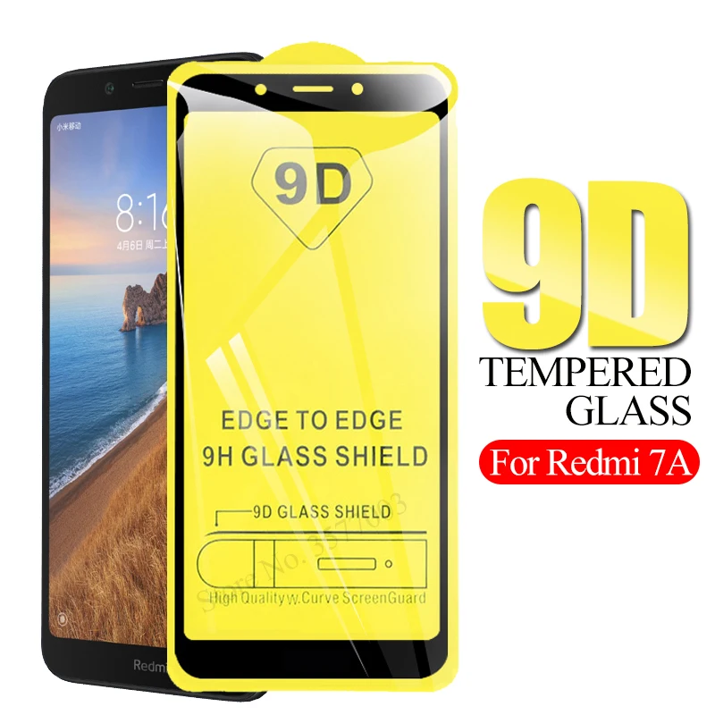 9D полный клей redmi 7a стеклянный протектор экрана для Xiaomi защитное стекло 7 A