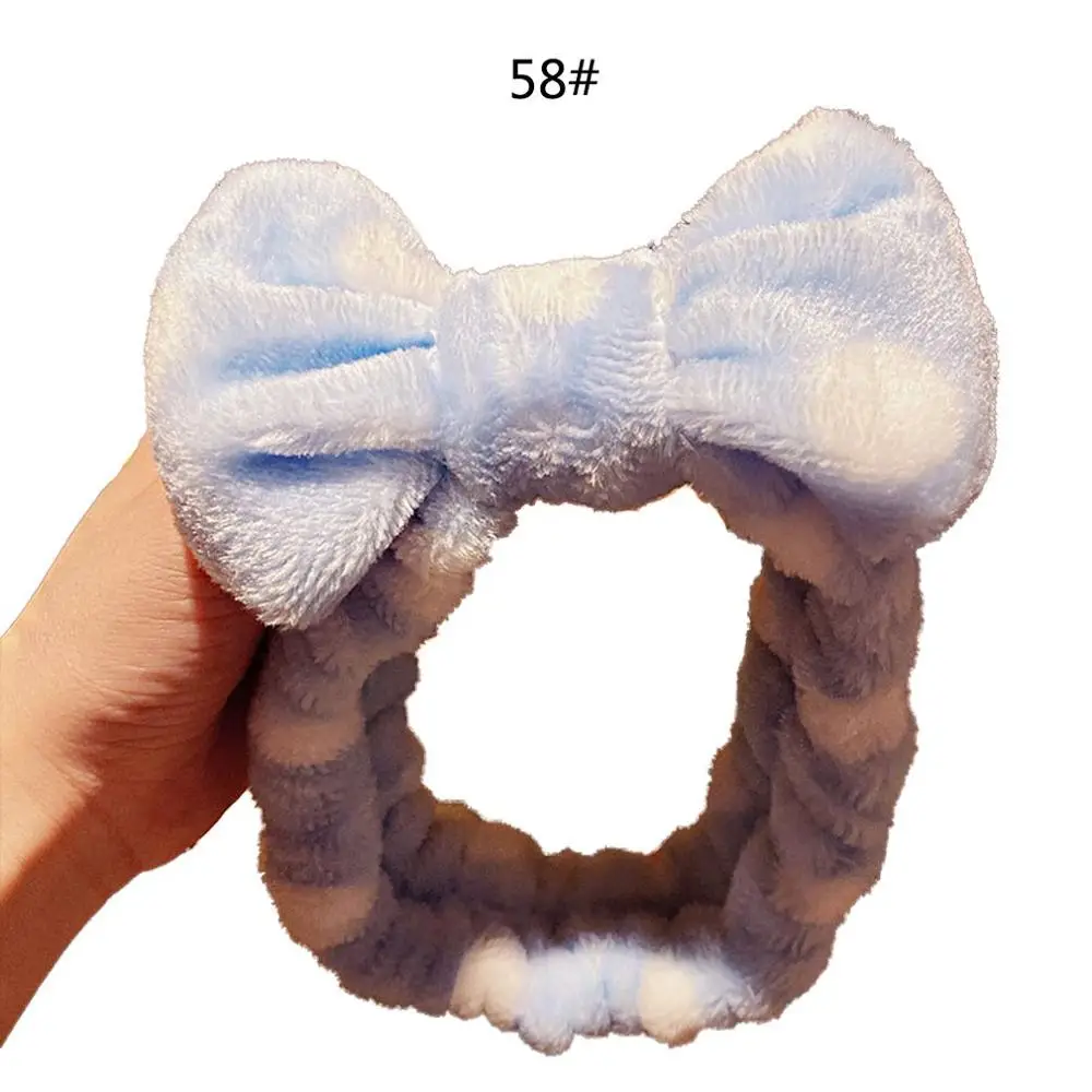 Повязка на голову из тонкого хлопка + резинка в полоску и пятнышки для мытья лица