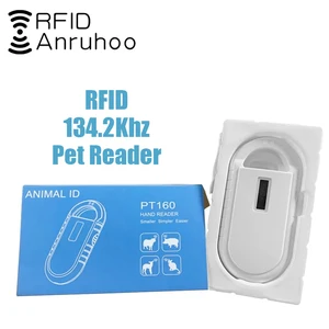 pet rfid card reader 134 2khz smart chip handheld id scanner iso117845 animal fdx ba glass tube cat dog horse tag transponder free global shipping