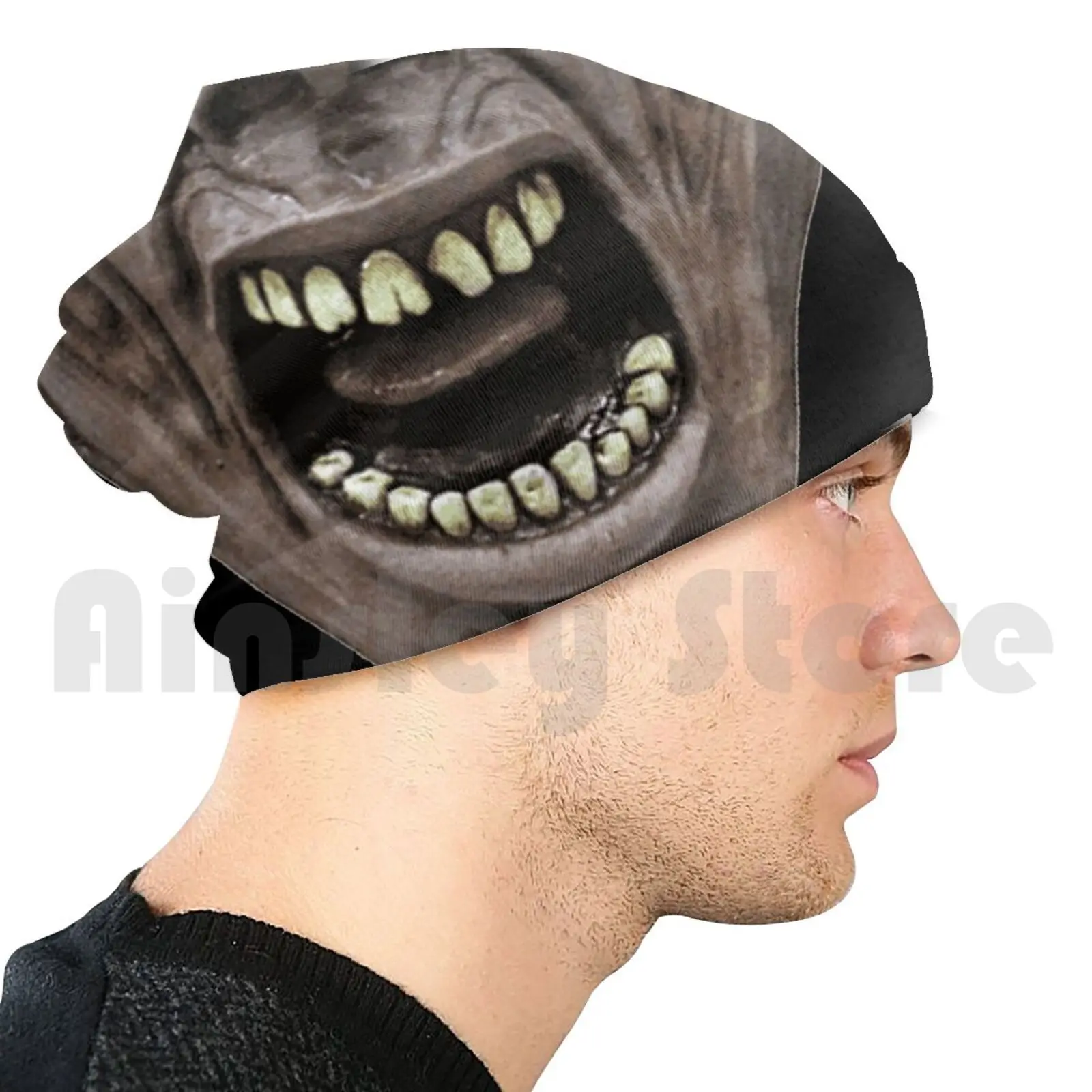 Костюм с изображением лица зомби страшная шапочка тыквой узором сделай сам