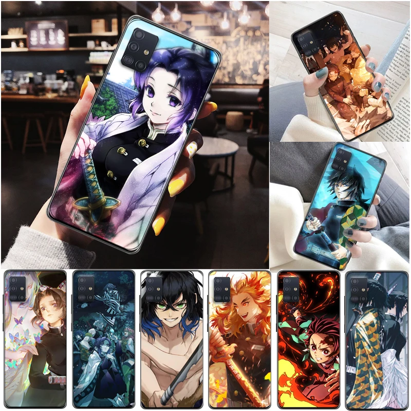 

Demon Slayer Kimetsu No Yaiba Kamado Tanjirou Agatsuma Zenitsu Kamado Nezuko Phone Case For Samsung Galaxy A51 A71 4G 5G Cases
