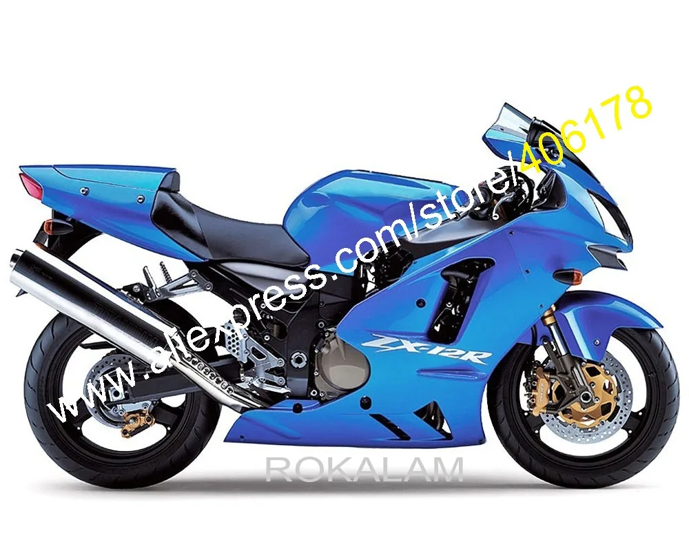 

For Kawasaki Ninja ZX-12R 2002 2003 2004 2005 2006 ZX12R 02 03 04 05 06 ZX 12R All Blue Motorbike Fairings (Injection Molding)