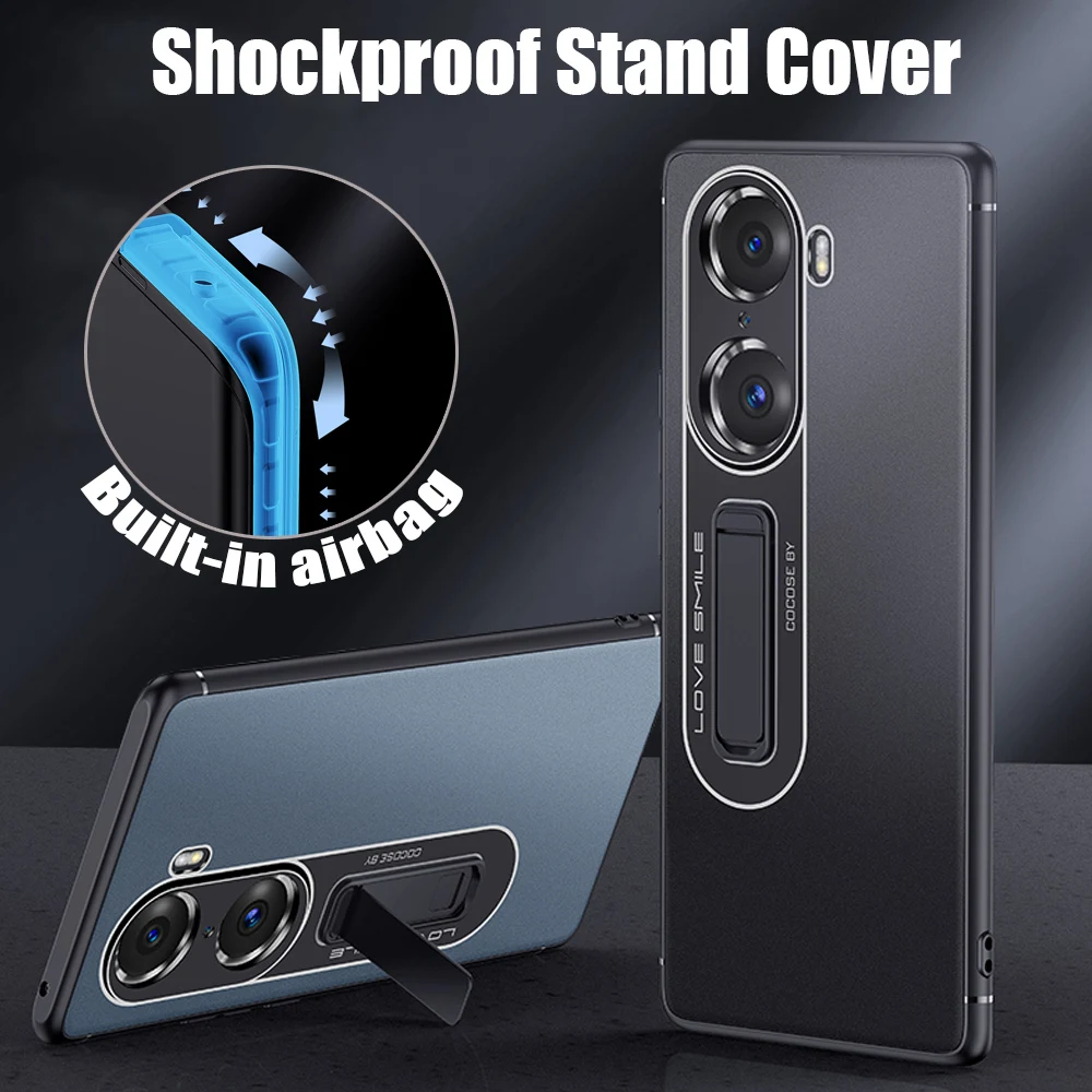 

Airbag Shockproof Armor Case For Huawei Honor 60 Pro Case Luxury Metal Kickstand Hard Case Honor 50 Pro 50 SE Ultra Thin Cover