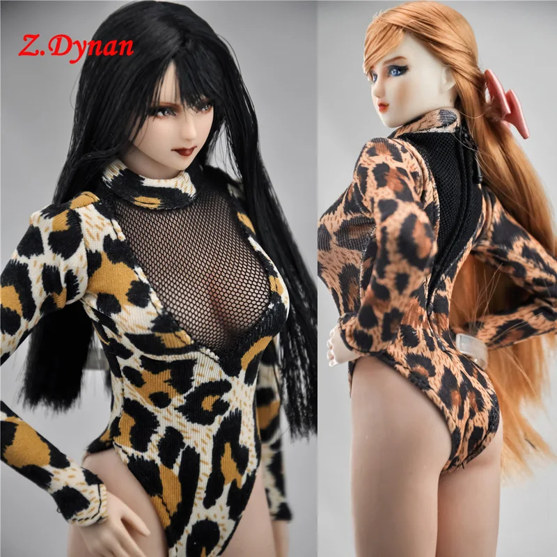 

1/6 Scale female clothes Sexy black Net yarn leopard print tights fit 12 inches TBLeague JIAOU action figure