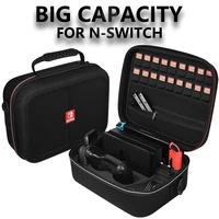 x2021 travel carrying case big storage bag 18 games slot for nitendo switch console controller protector oled switch