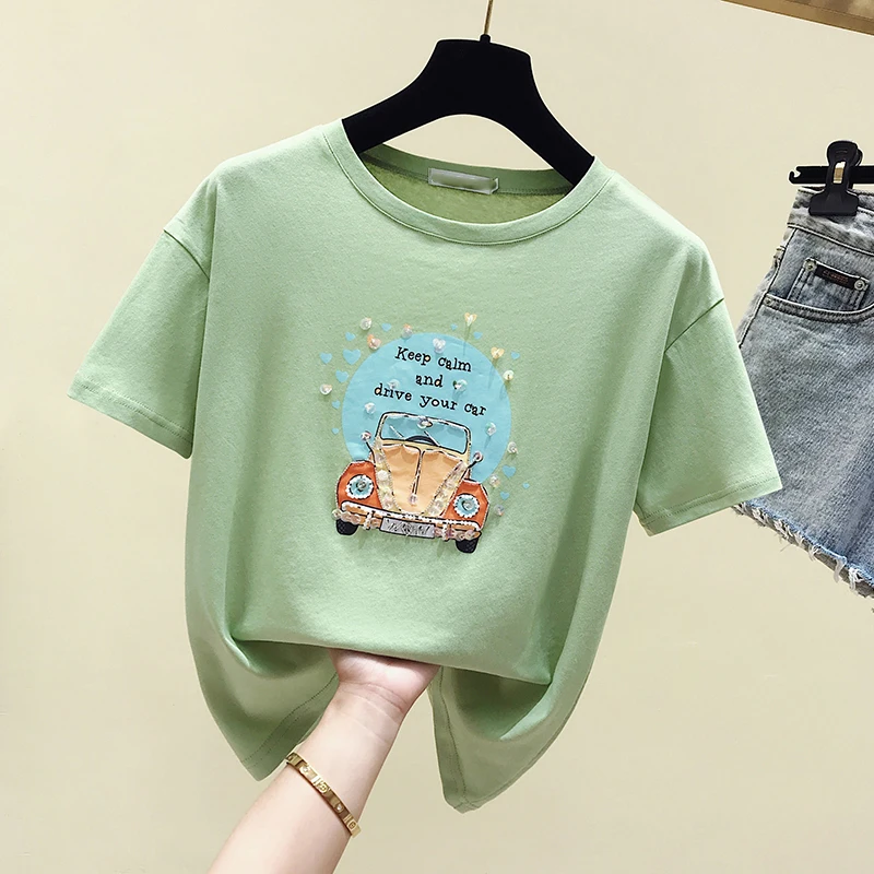 Новинка суперпопулярная женская футболка с коротким рукавом CEC в корейском стиле