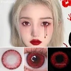 Контактные линзы Freshlady с красным вампиром для глаз, 1 пара, для повседневного использования, модные красивые контактные линзы для макияжа, для красивых учеников, диаметр: 14,2