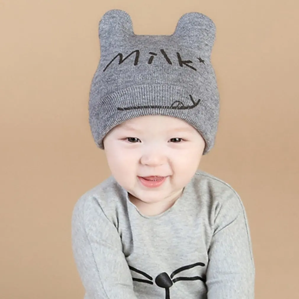 Детские шапки хлопковые для мальчиков и девочек с двойным углом весенне-осенние