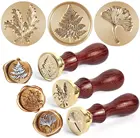 Ретро-штамп для воска с рисунком растений, старинная фотобумага, печать для воска, штамп для самостоятельного скрапбукинга, фотографий, свадебных открыток