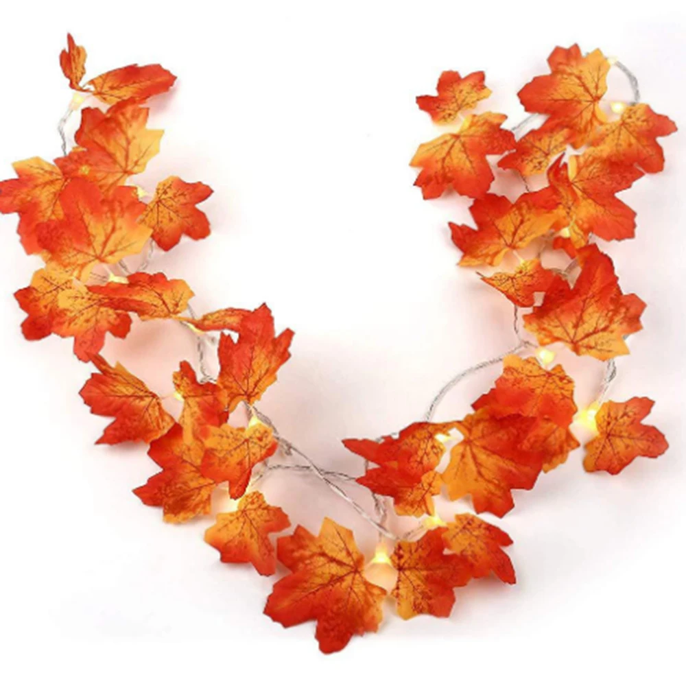 

1 pcs Maple Leaves Fall Garland String Light for Decoration Autumn String Light Festive DIY Halloween Home Decor