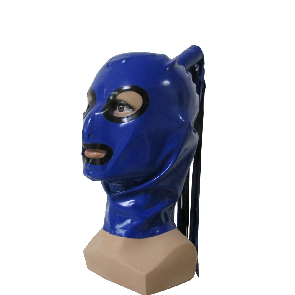 Латексные капюшоны удивительная Косплэй маска резиновая вечерние капюшон с