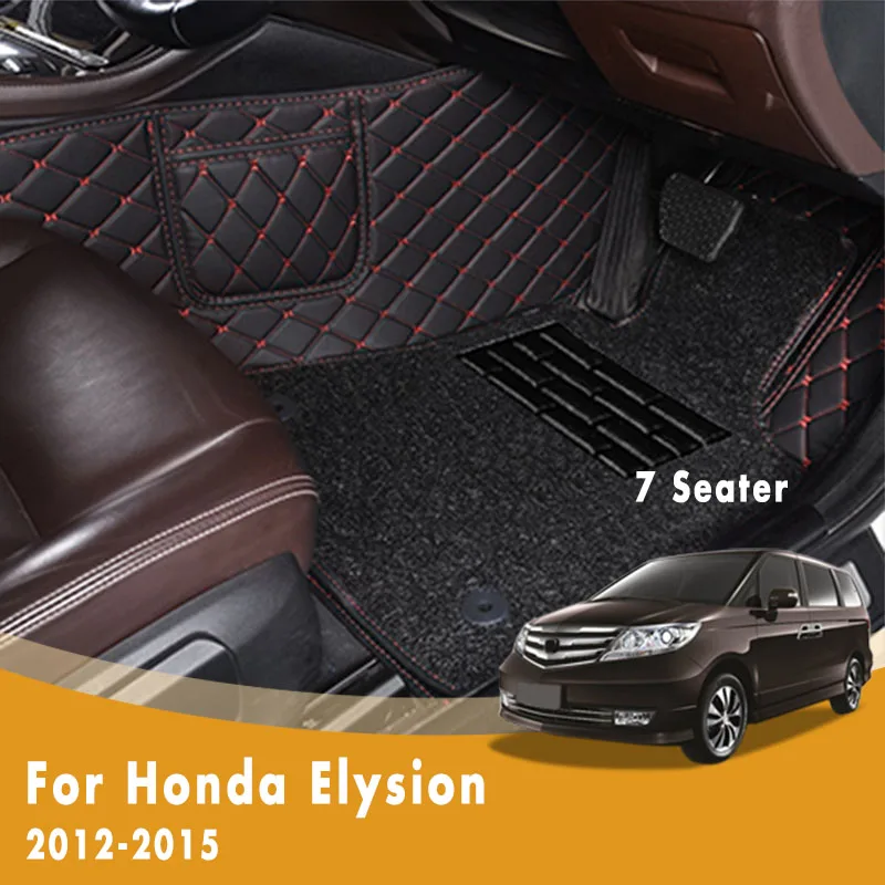 

RHD Luxury Double Layer Wire Loop Carpets Car Floor Mats For Honda Elysion 2015 2014 2013 2012 (7 Seats) Floorliners Accessory