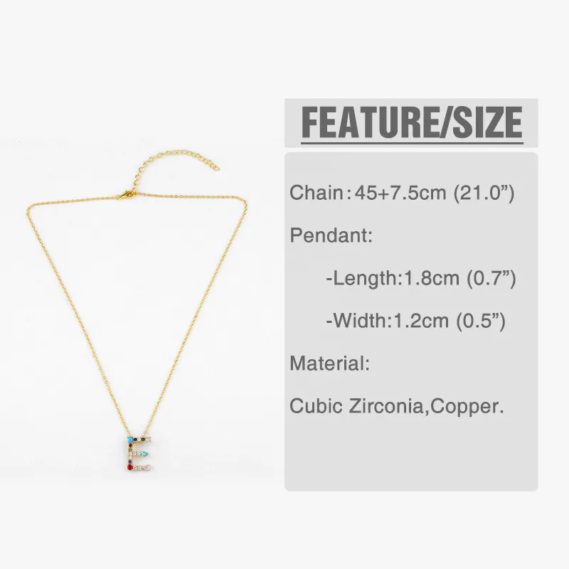 

KOJ 26 Letter Diamond Necklace A To Z DIY Name 925 Sterling Silver Pure Necklace Chain Choker Colorful Collier Femme Bijoux